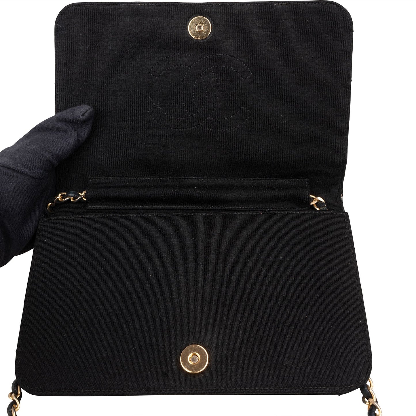 Chanel Quilted Cotton Medium Single Flap Shoulder Bag
