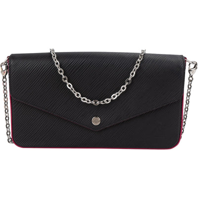 Louis Vuitton Noir Epi Leather Bicolor Pochette Felicie Crossbody Bag