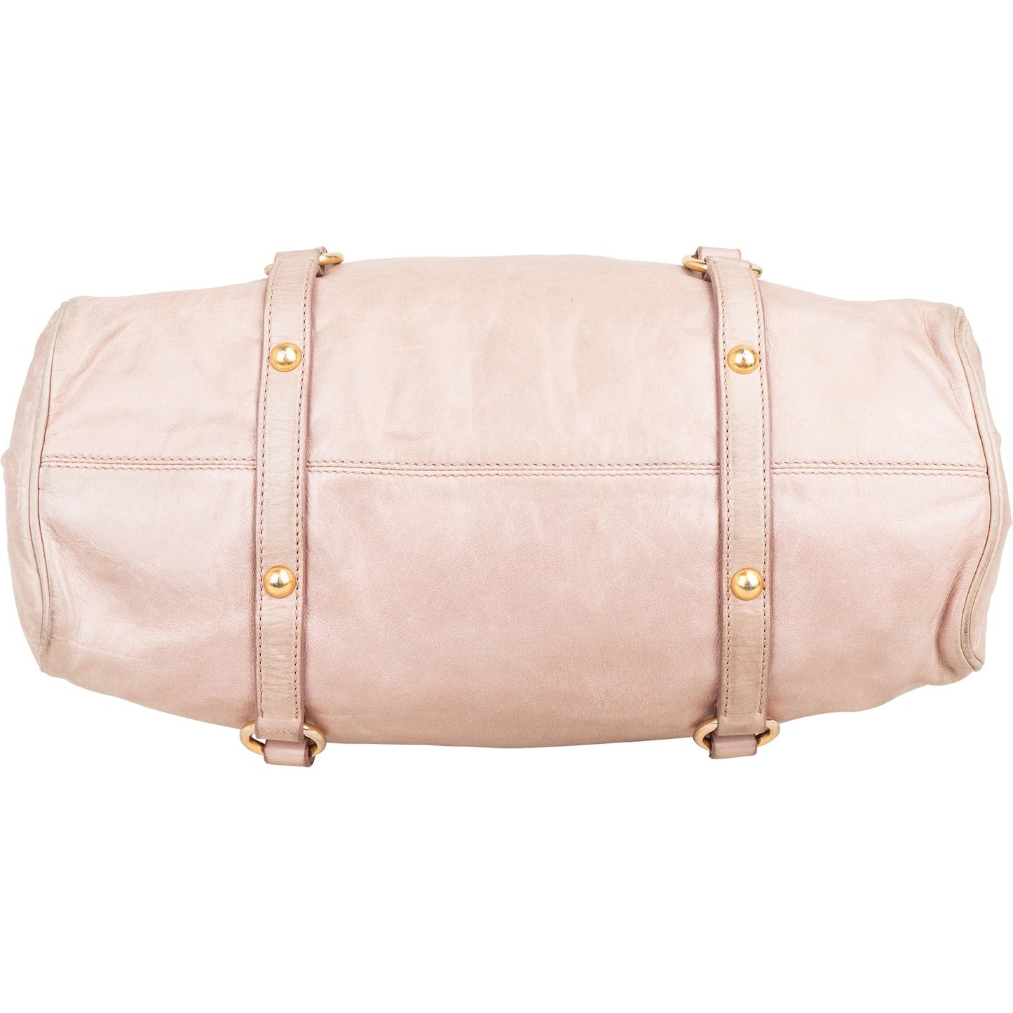Miu Miu Vitello Lux Leather Bow Satchel Handbag