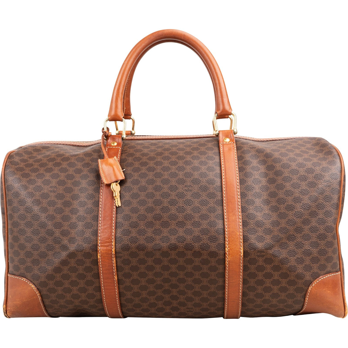 Celine Monogram Macadam Canvas Boston 45 Travel Bag