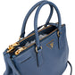 Prada Blue Saffiano Leather Galleria Handbag