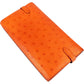 Hermès Orange Ostrich Leather Kelly Wallet