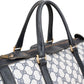 Gucci Navy Monogram GG Plus Coated Canvas Boston Handbag