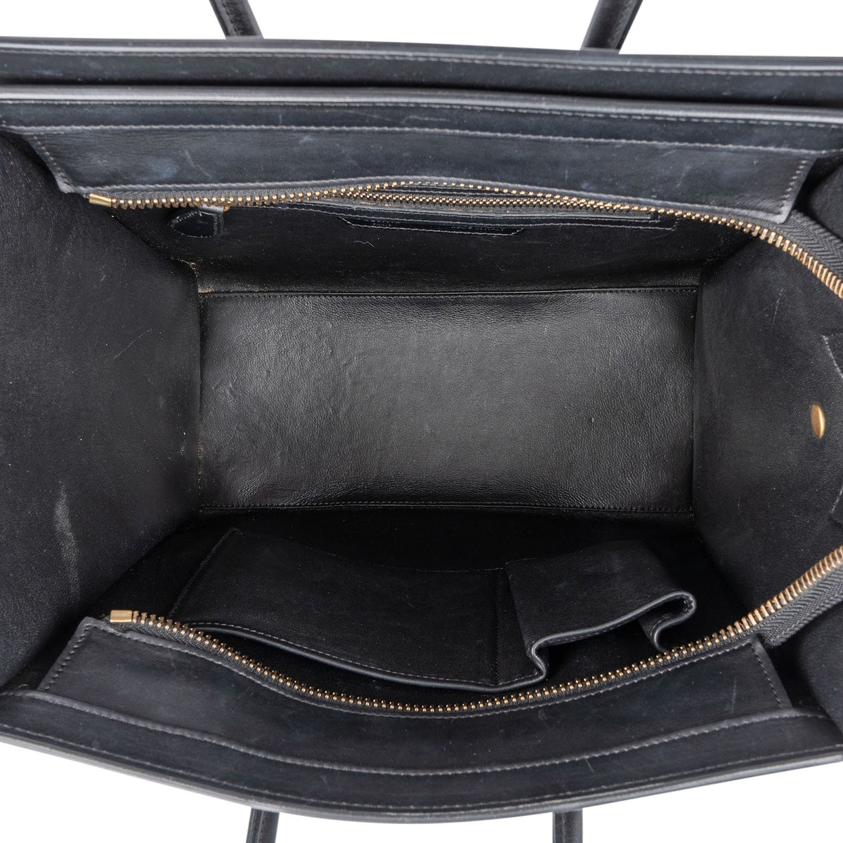 Celine Luggage Small aus dreifarbigem Wildleder und Leder – Ansicht 9