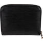 Louis Vuitton Noir Epi Leather Zippy Coin Purse Wallet