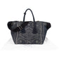Prada Shopper aus perforiertem Denim mit Nieten – Ansicht 2