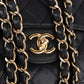 Chanel Quilted Caviar Leather Palladium Jumbo Double Flap Crossbody Bag