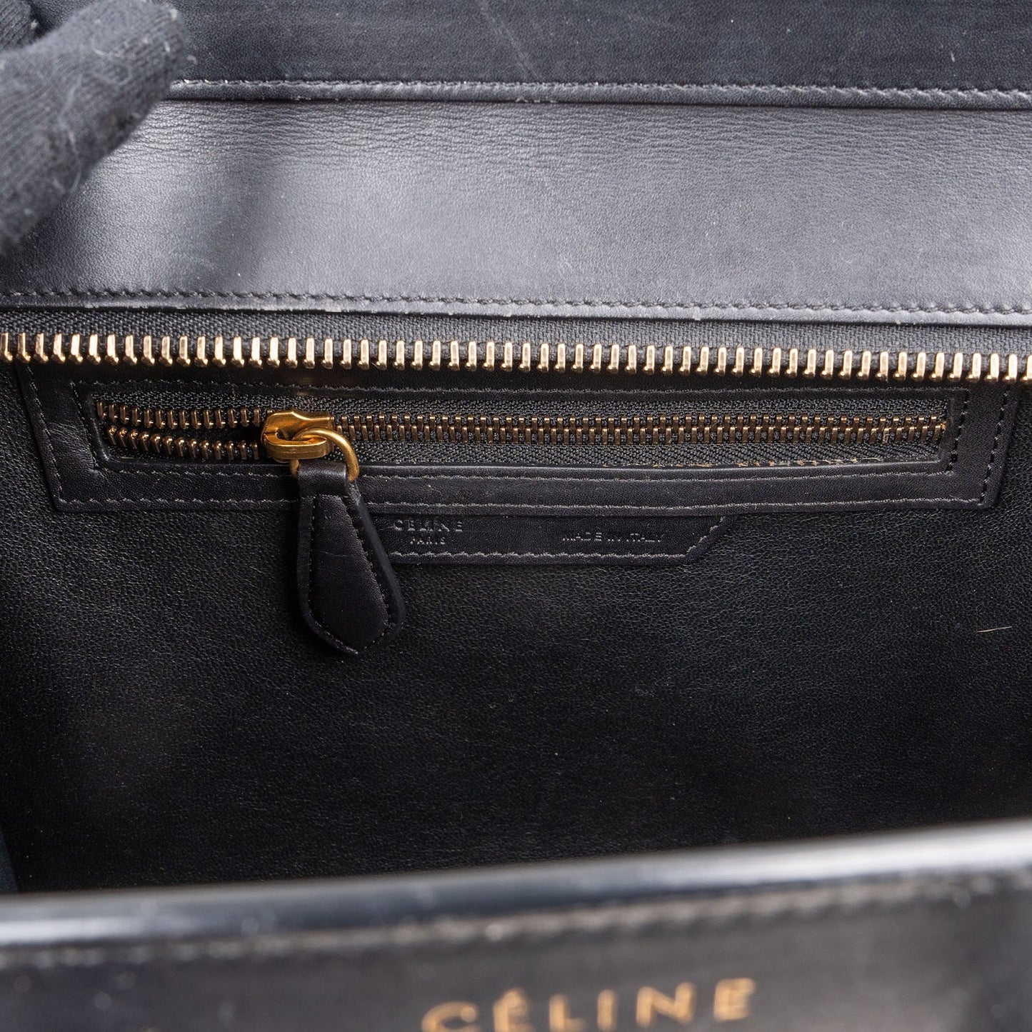 Céline Tricolor Leather Luggage Handbag