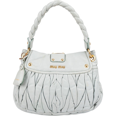 Miu Miu Vitello Lux Coffer Hobo Handtasche