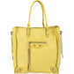 Balenciaga Leather Paper Look Side Zip Tote Handbag