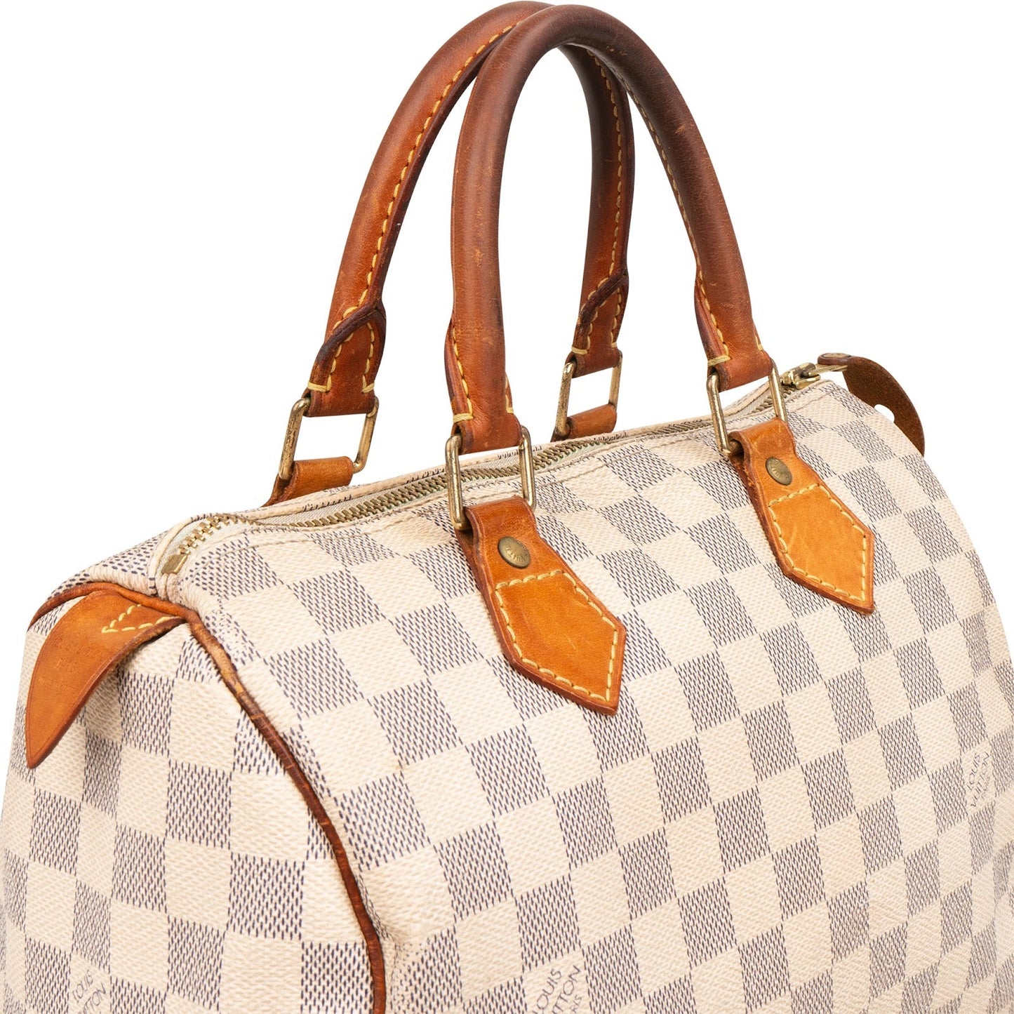 Louis Vuitton Monogram Damier Azur Canvas Speedy 25 Handbag