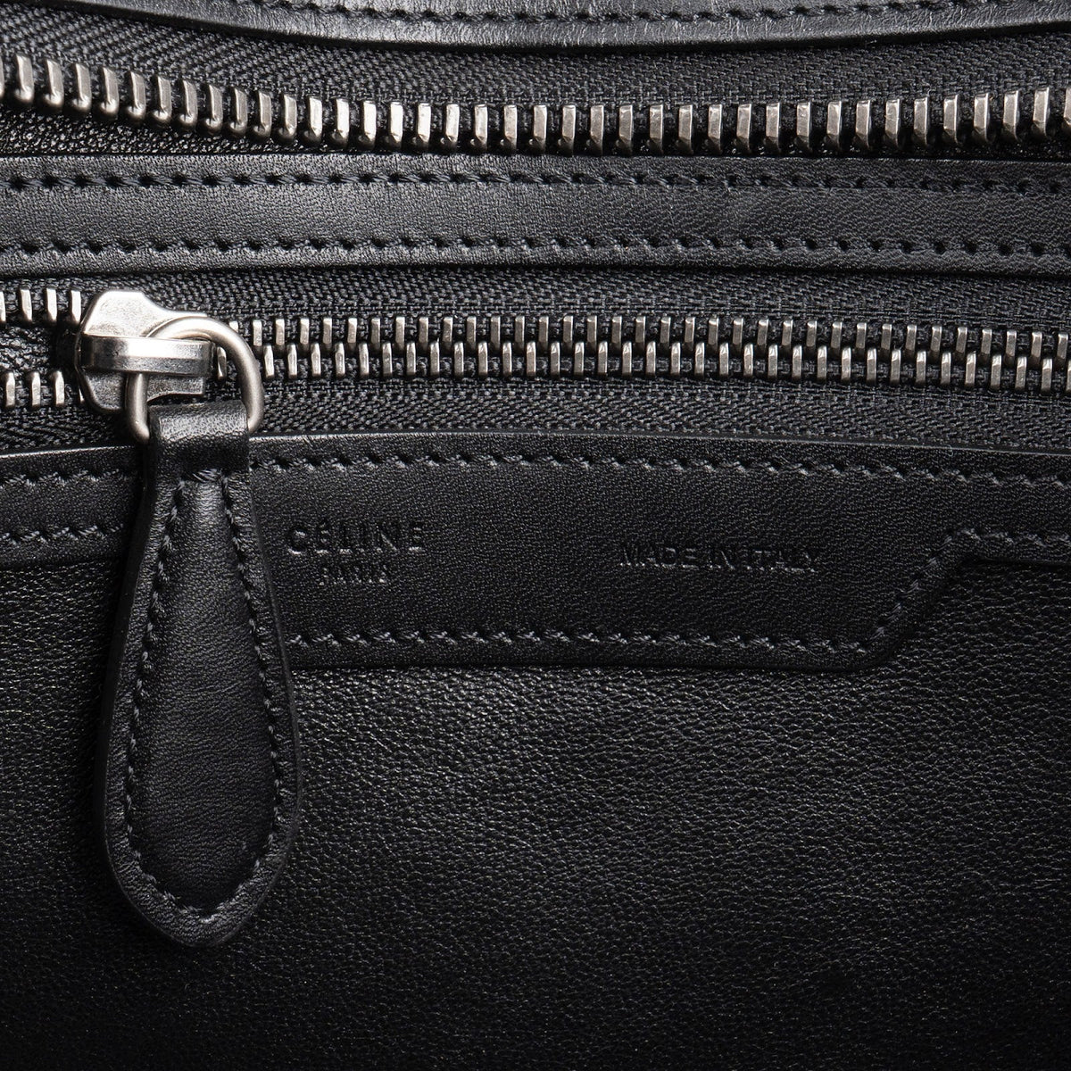 Céline Tricolor Grained Smooth Calfskin Suede Luggage Handbag