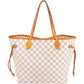 Louis Vuitton Neverfull MM aus Damier Azur Canvas – Vorderansicht