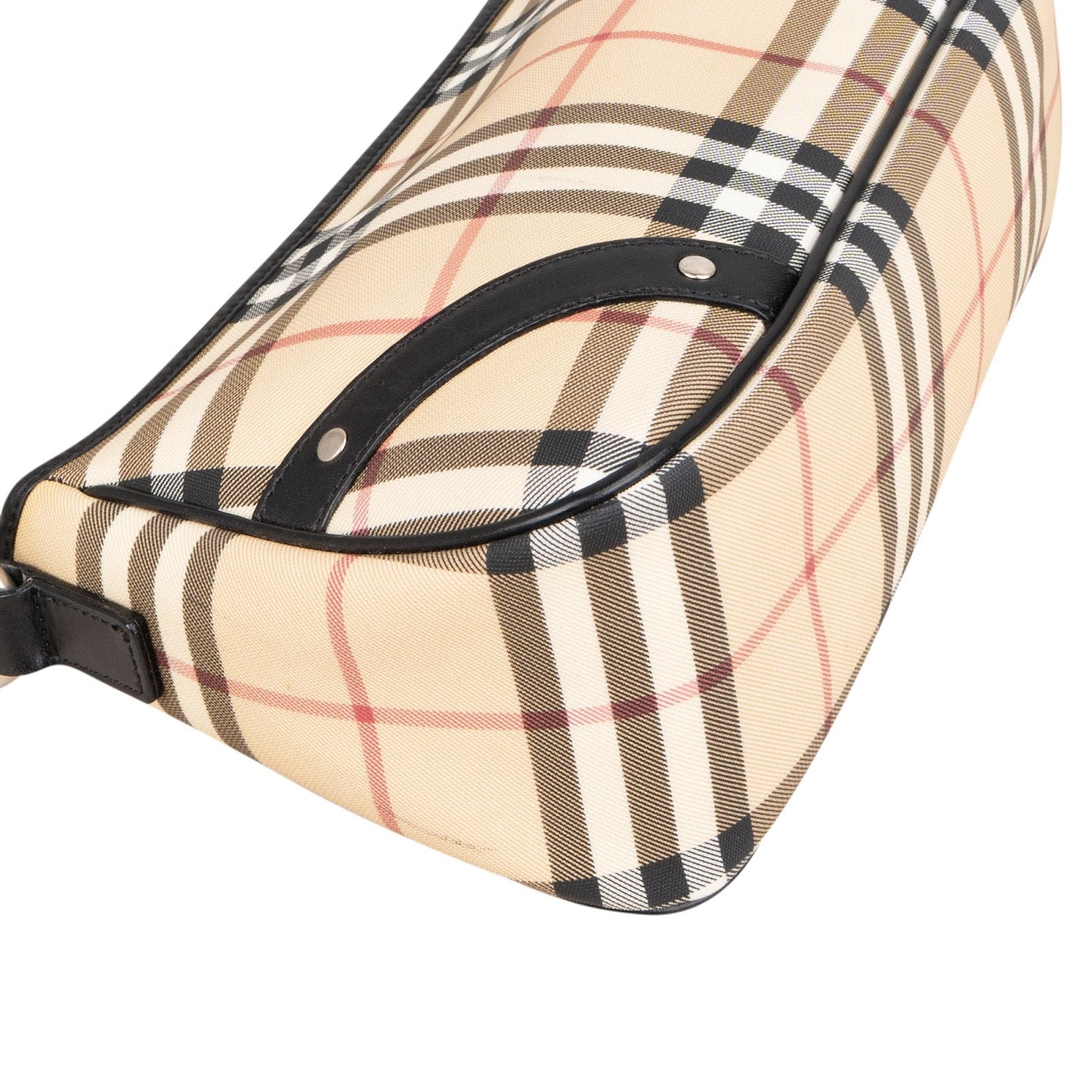 Burberry Nova-Check Monogram Studded Shoulder Bag