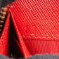 Prada Saffiano Leather Heart Print Zip Around Wallet