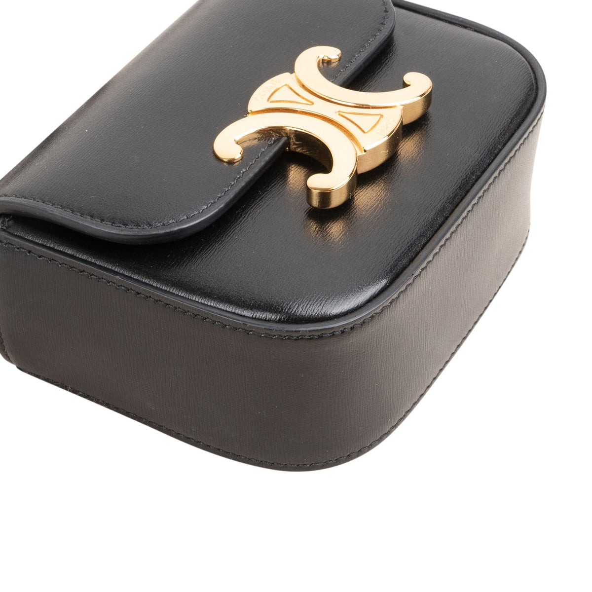 Celine Shiny Calfskin Mini Claude Triomphe Crossbody Bag