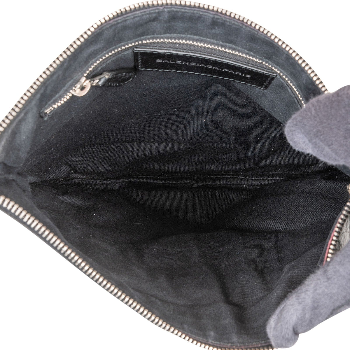 Balenciaga Black Arena Leather City Clutch