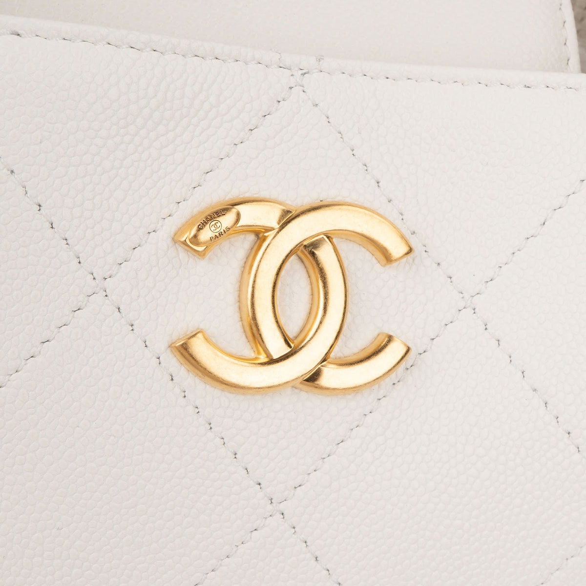 Chanel Stitching Caviar Leather Small Bowling Handbag