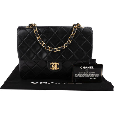 Chanel Quilted Lambskin 24K Gold Single Flap Crossbody Bag