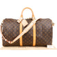 Louis Vuitton Monogram Canvas Keepall 50 Bandoulière Travel Bag