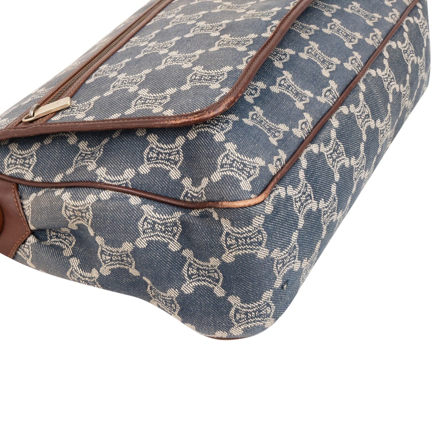Celine Monogram Macadam Denim Messenger Crossbody Bag