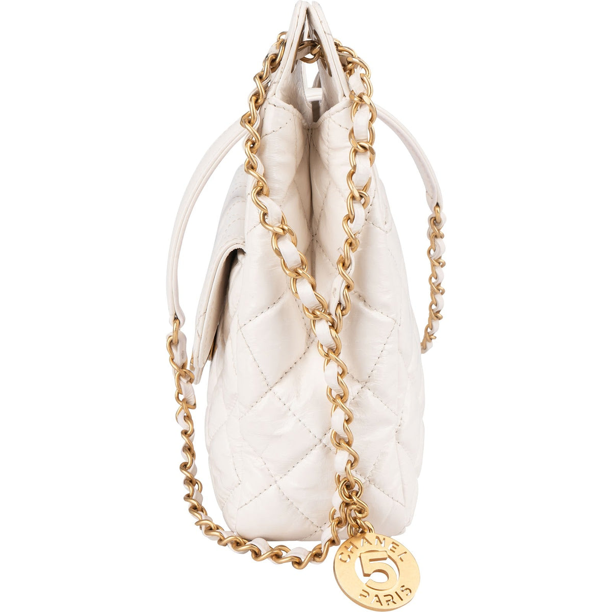 Chanel Quilted Leather Small Wavy CC Crossbody Bag
