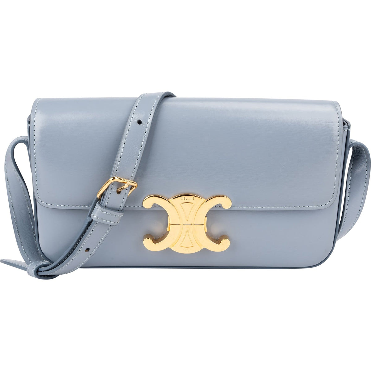 Celine Shiny Calfskin Teen Triomphe Shoulder Bag