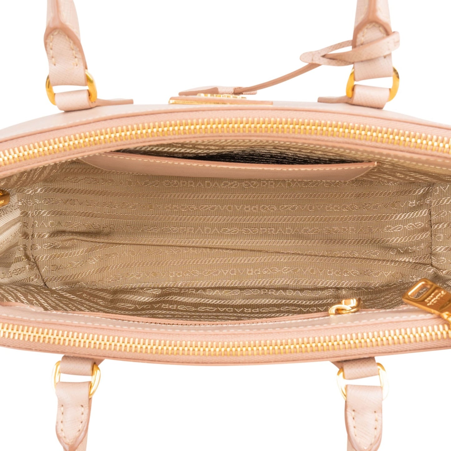 Prada Pink Saffiano Leather Galleria Handbag
