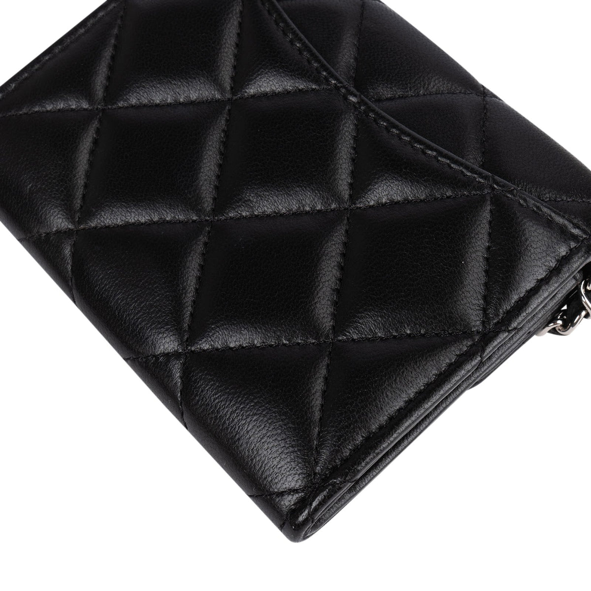 Chanel Quilted Lambskin CC Single Flap Wallet on Chain