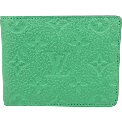 Louis Vuitton Green Monogram Empreinte Leather Slender Wallet