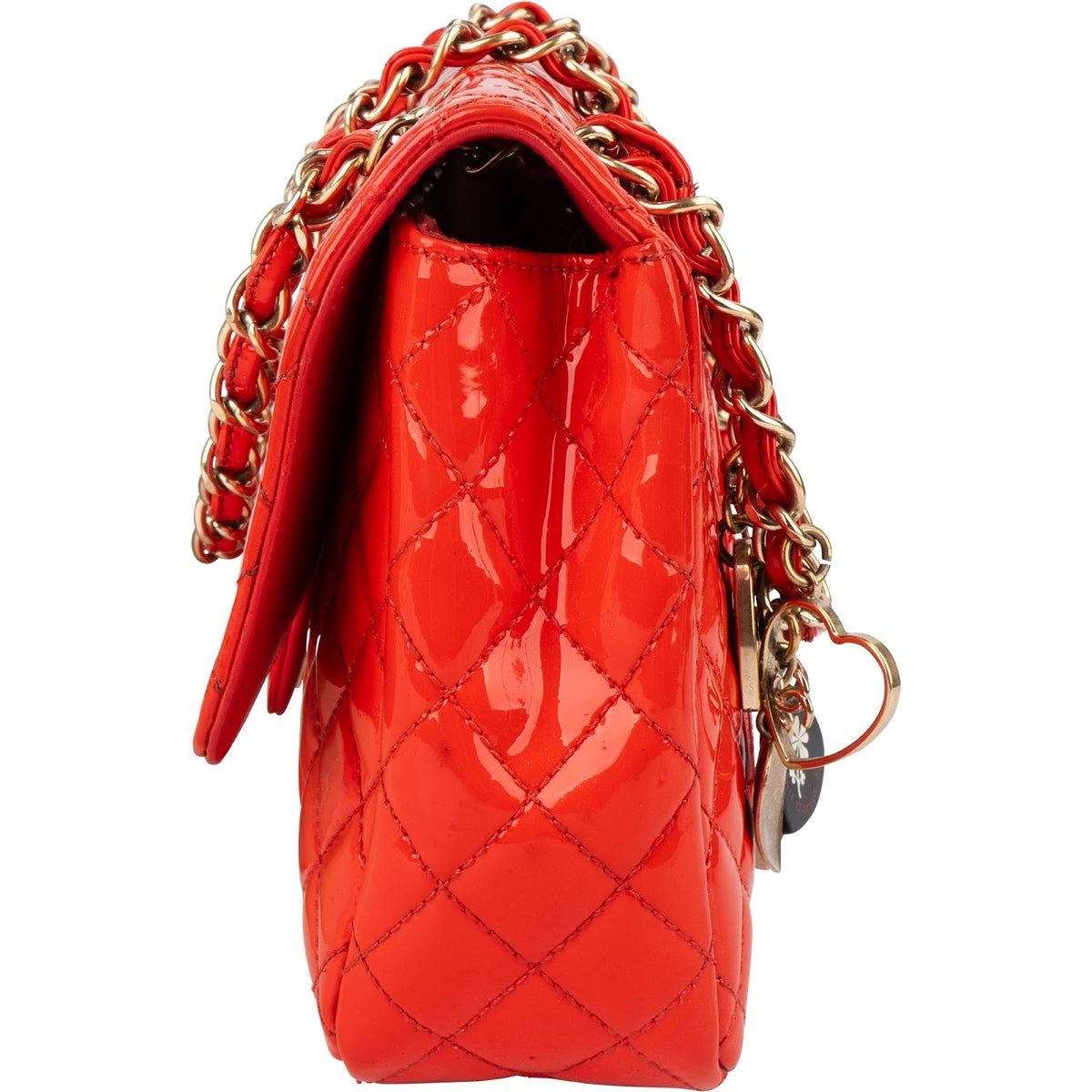 Chanel Lackleder Valentine Single Flap Umhängetasche, Bild 5 von 15