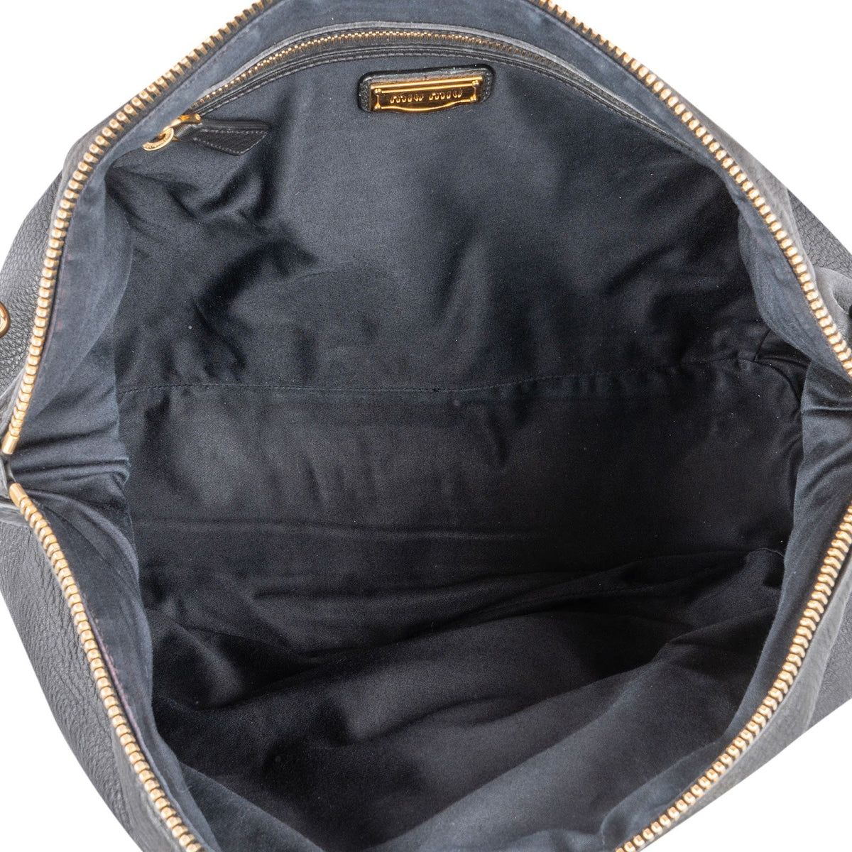 Miu Miu Black leather Vitello Lux Daino Handbag
