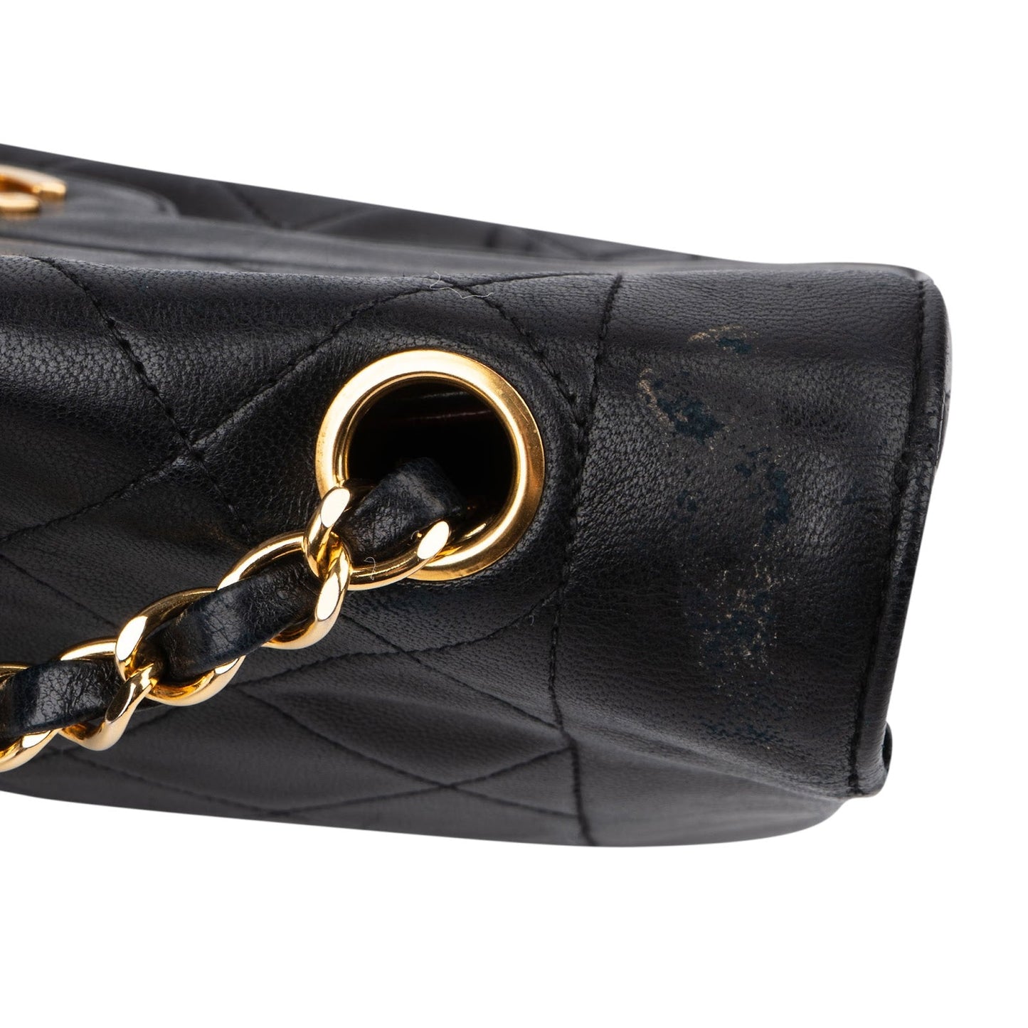Chanel Quilted Lambskin 24K Gold Single Flap Crossbody Bag
