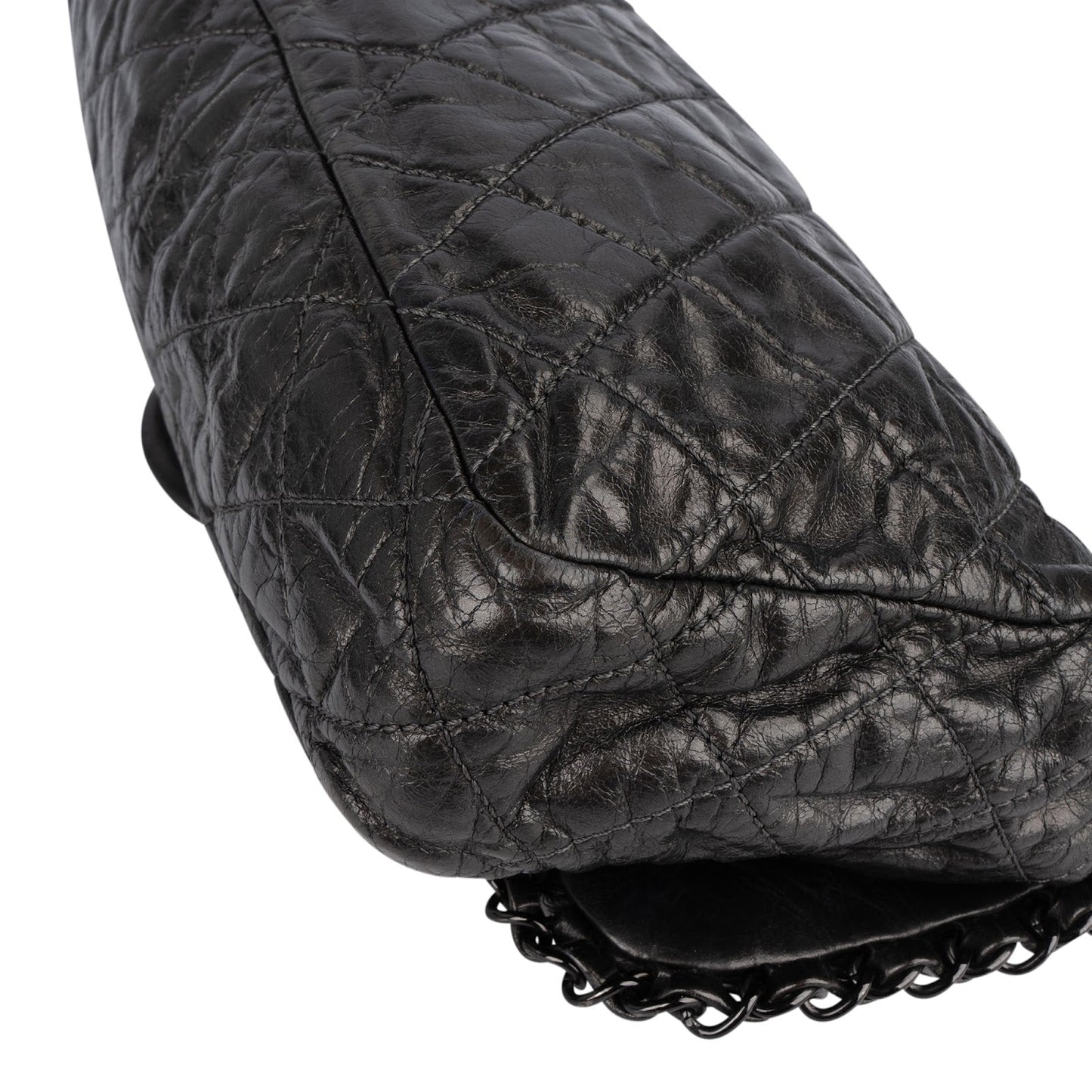 Chanel Quilted Calfskin Chain Me East West Single Flap Shoulder Bag