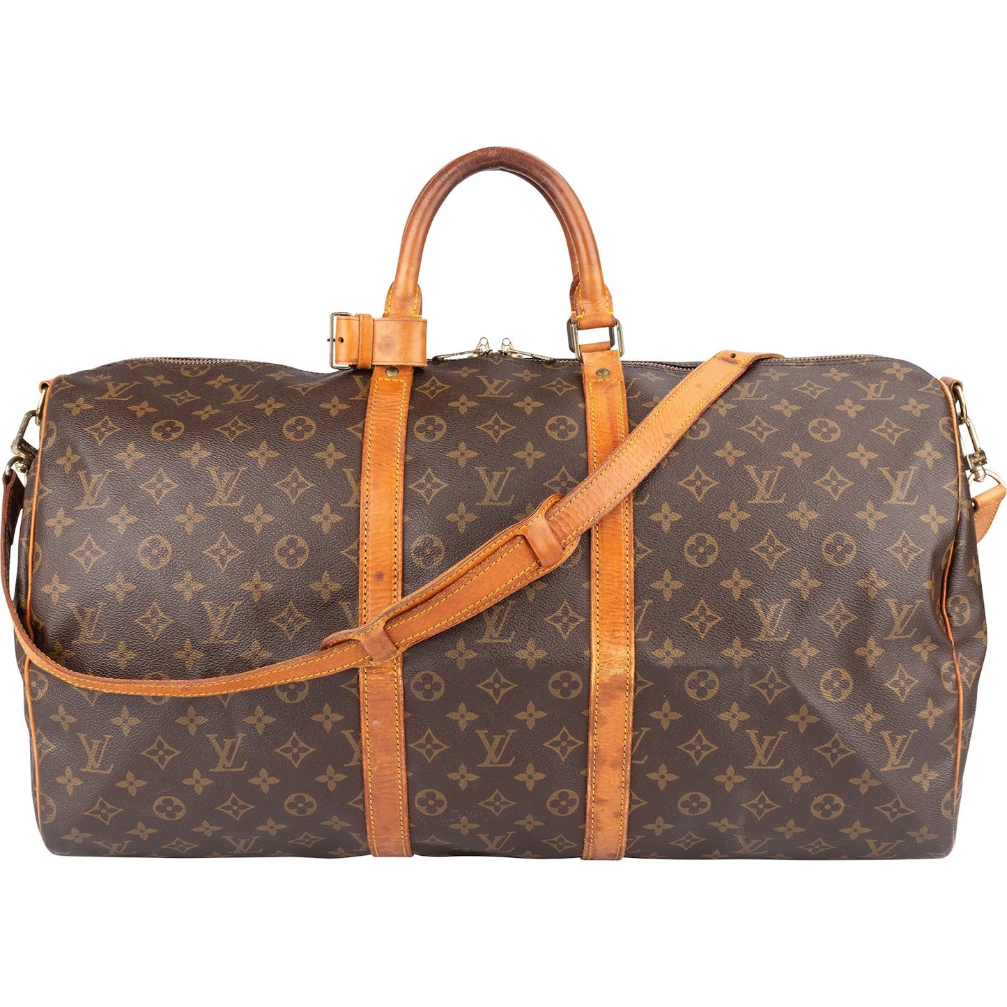 Louis Vuitton Monogram Canvas Keepall 55 Bandoulière Travel Bag