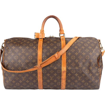 Louis Vuitton Monogram Canvas Keepall 55 Bandoulière Travel Bag