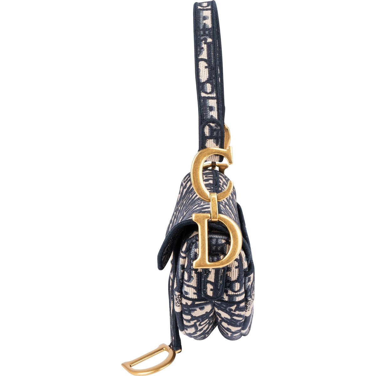 Christian Dior Oblique Trotter Monogram Jacquard Saddle Shoulder Bag
