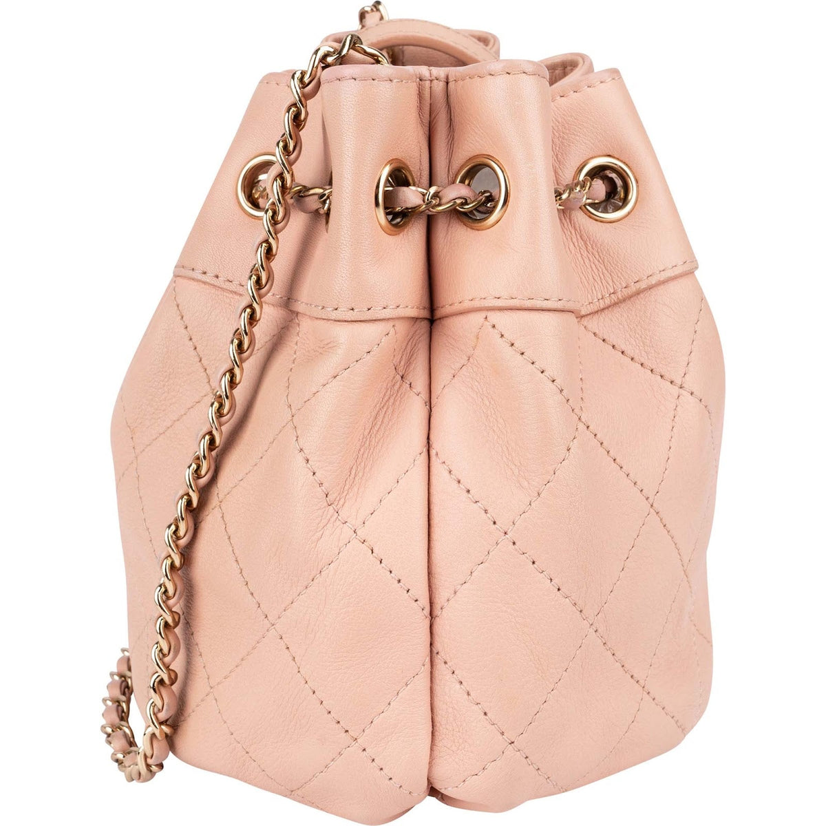 Chanel Quilted Lambskin Small Drawstring Crossbody Bag