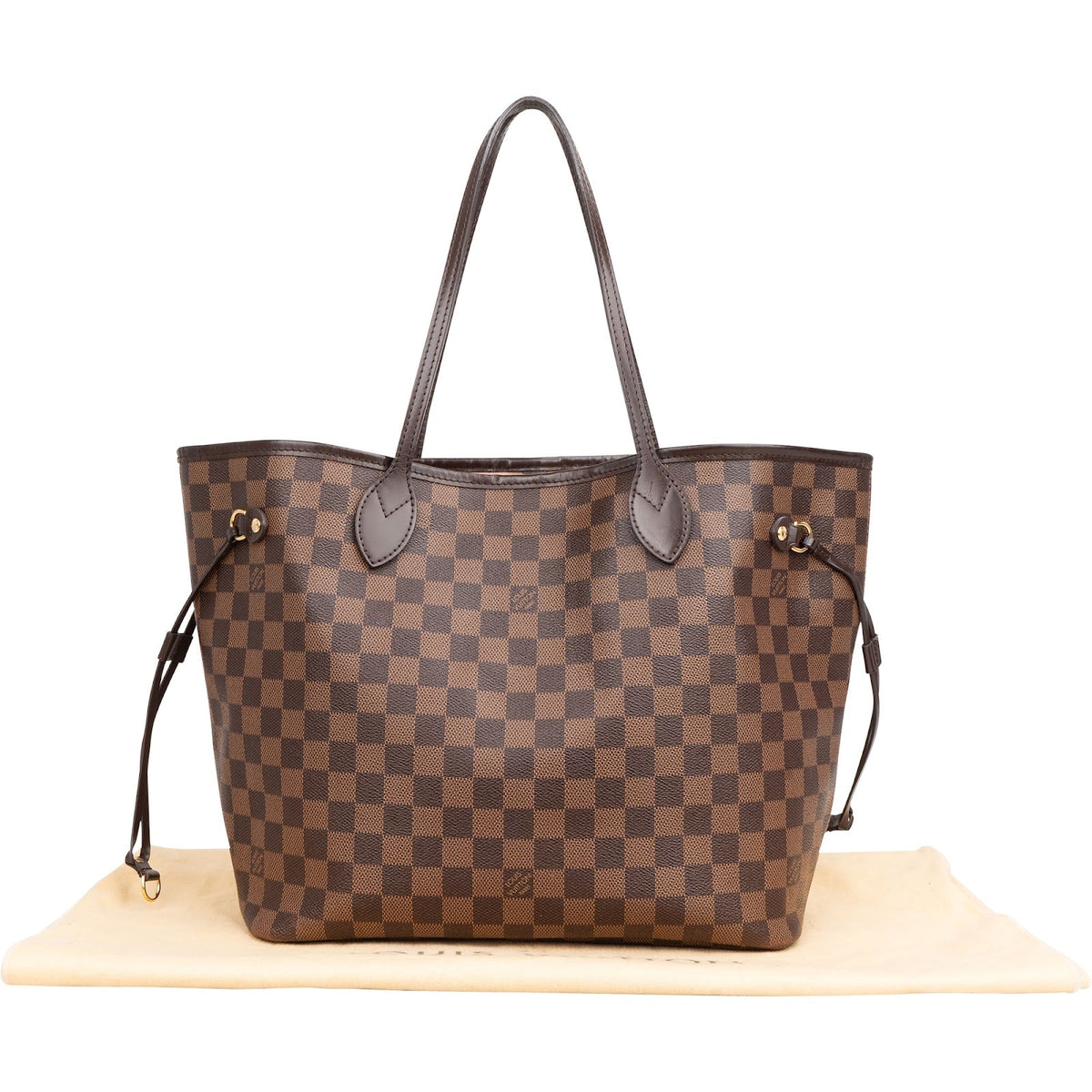 Louis Vuitton Monogram Damier Ebene Neverfull MM Shoulder Bag