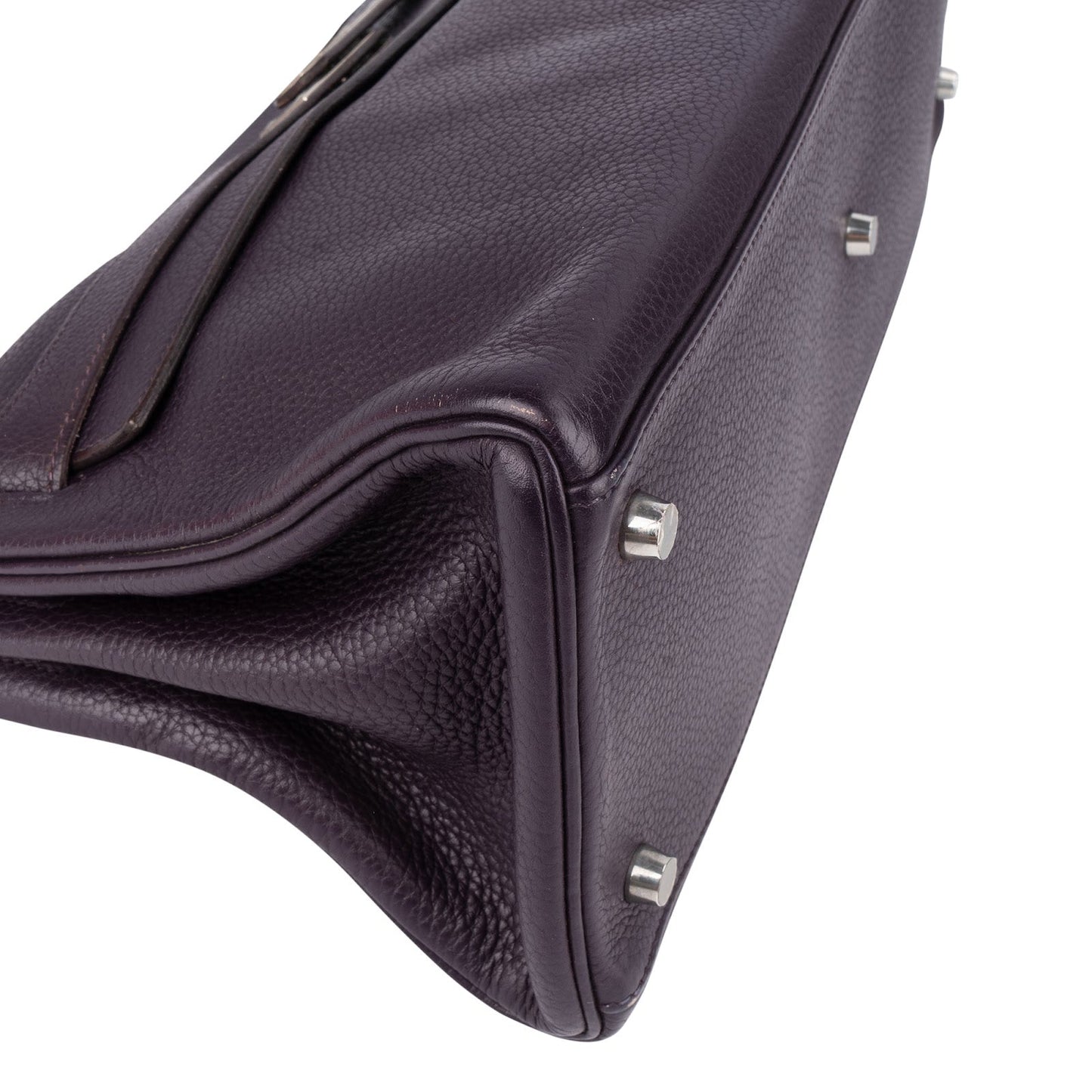 Hermès Raisin Clemence Leather Kelly 40 JPG Shoulder Bag