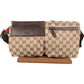 Gucci Multicolor Leather GG Canvas Belt Crossbody Bag