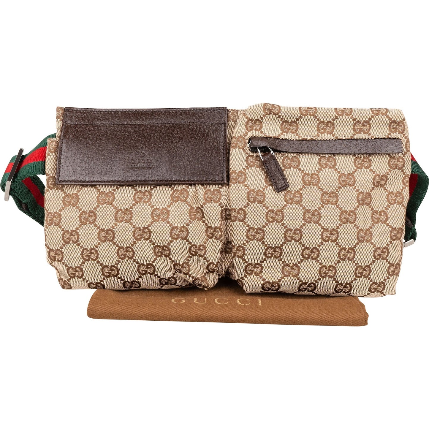 Gucci Multicolor Leather GG Canvas Belt Crossbody Bag