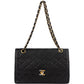 Chanel Quilted Lambskin Bicolor Double Flap Shoulder Bag