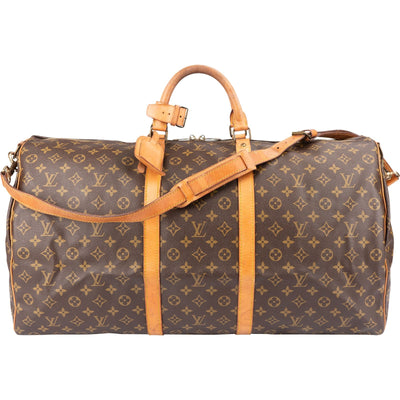 Louis Vuitton Monogram Canvas Keepall 60 Bandoulière Travel Bag