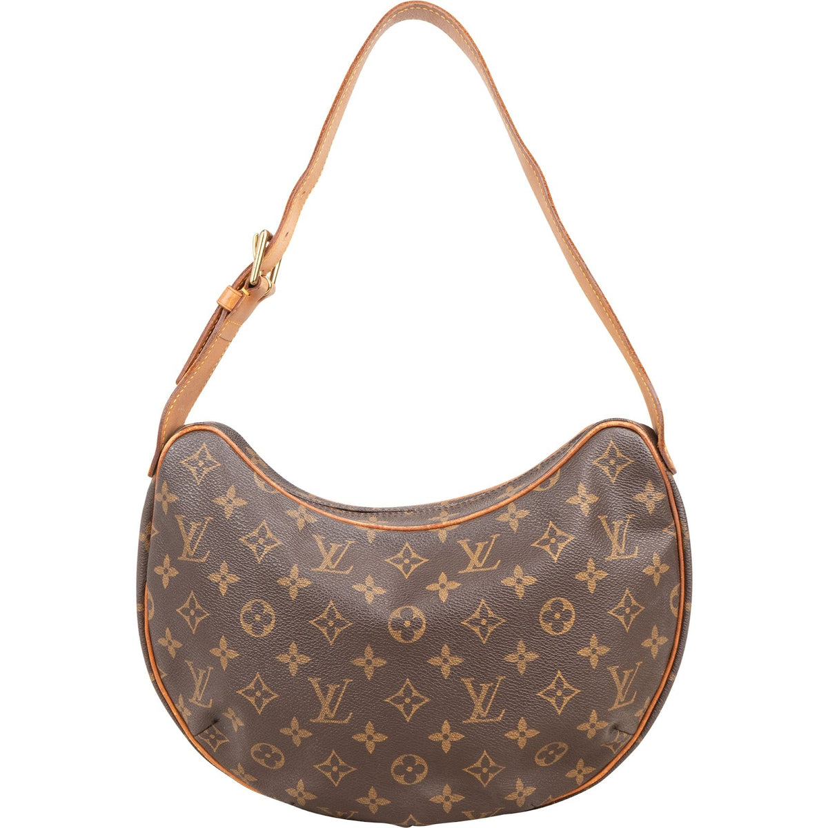 Louis Vuitton Monogram Canvas Croissant MM aus Monogram Canvas und Vachetta-Leder – Vorderansicht