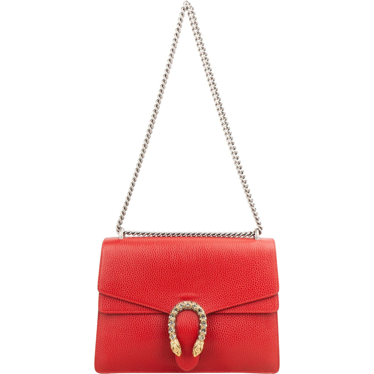 Gucci Red Leathe Crystal Dionysus Shoulder Crossbody Bag