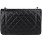 Chanel Quilted Caviar Leather Palladium Double Flap Jumbo Crossbody Bag