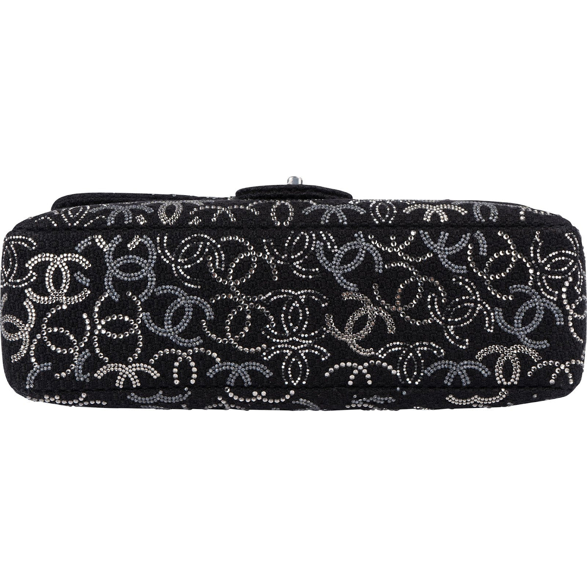 Chanel Sequin CC Jumbo Double Flap aus Tweed – Ansicht 6