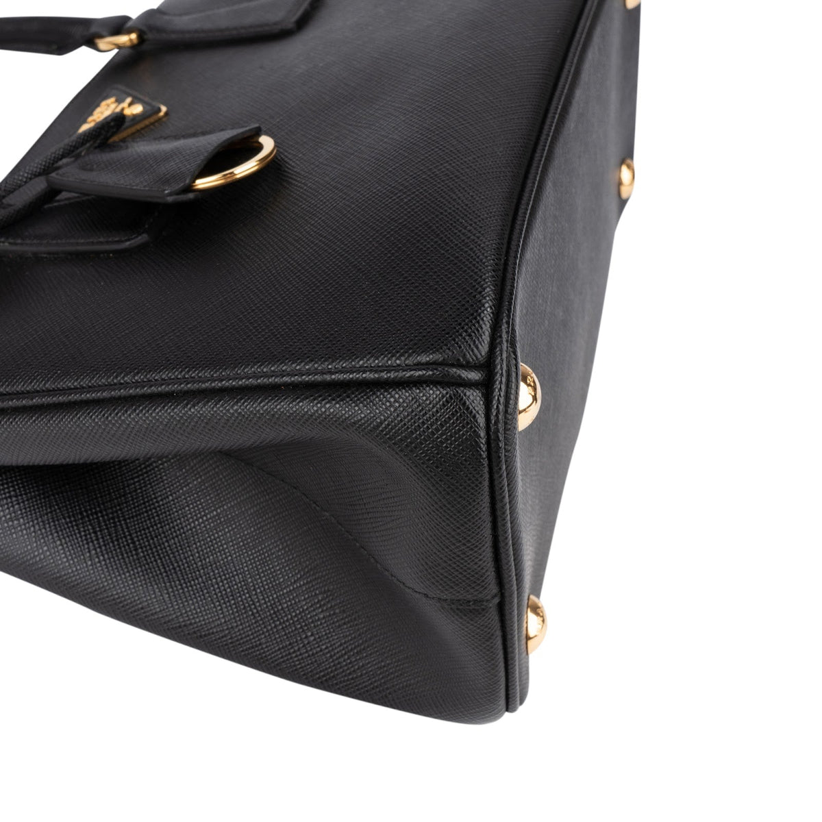 Prada Black Saffiano Leather Small Galleria Handbag