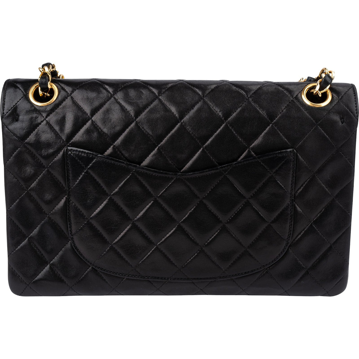 Chanel Quilted Lambskin 24K Gold Jumbo Double Flap Shoulder Bag
